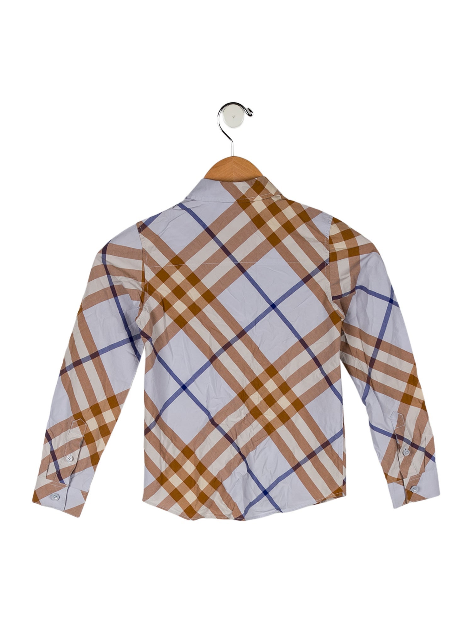 Burberry Boys' Plaid Print Button Up