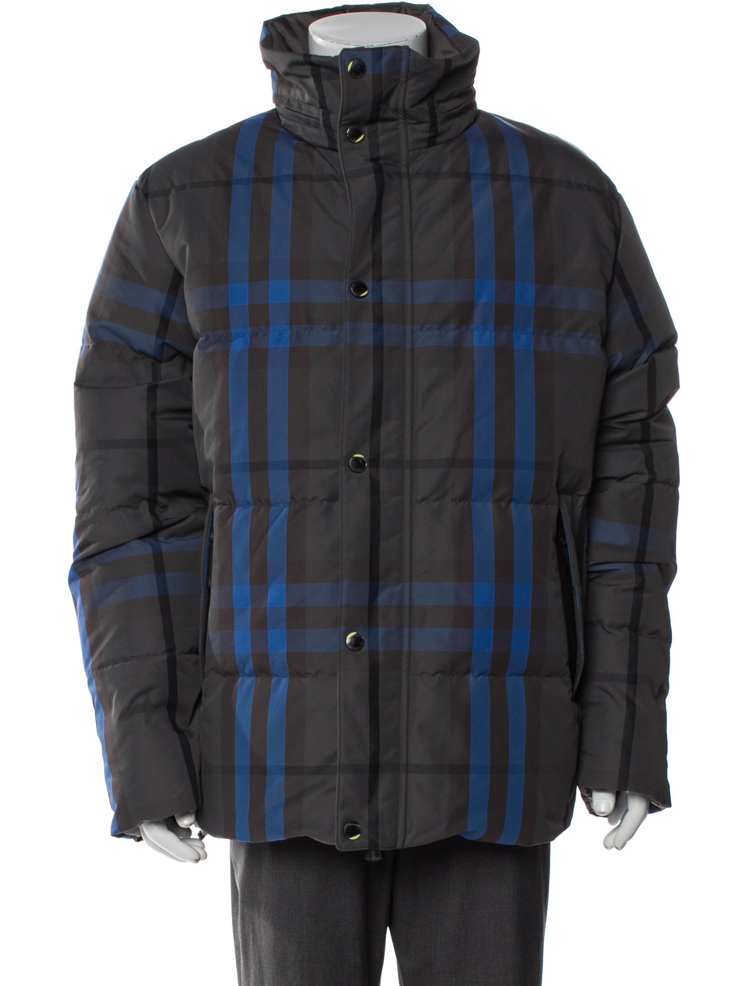 Burberry Plaid Print Parka