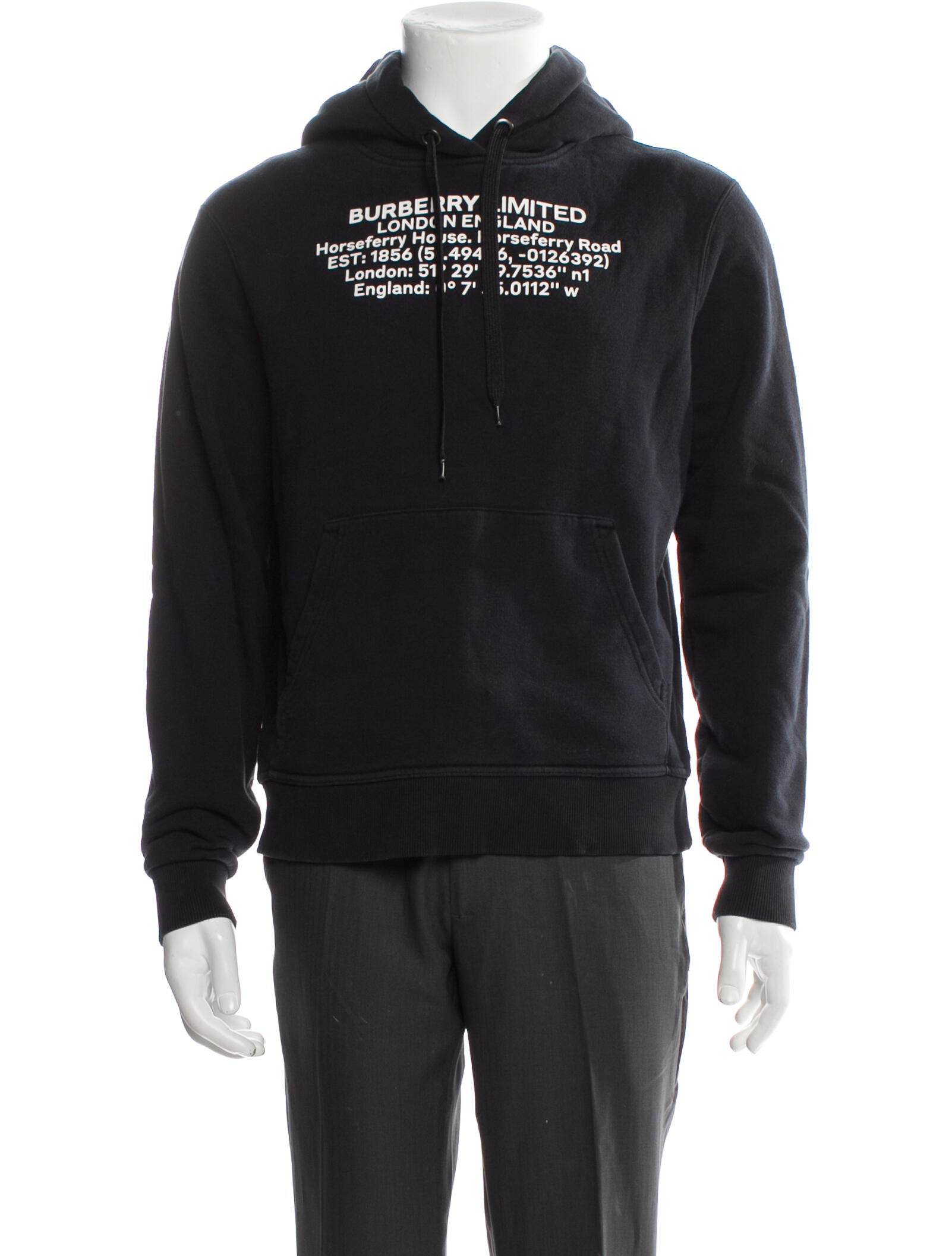 Burberry Nova Check Pattern Crew Neck Hoodie