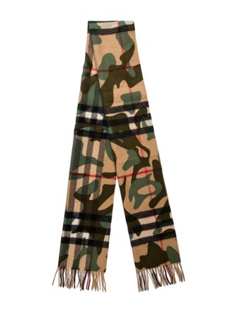 Burberry Wool Nova Check Pattern Scarf