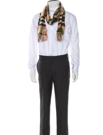 Burberry Wool Nova Check Pattern Scarf