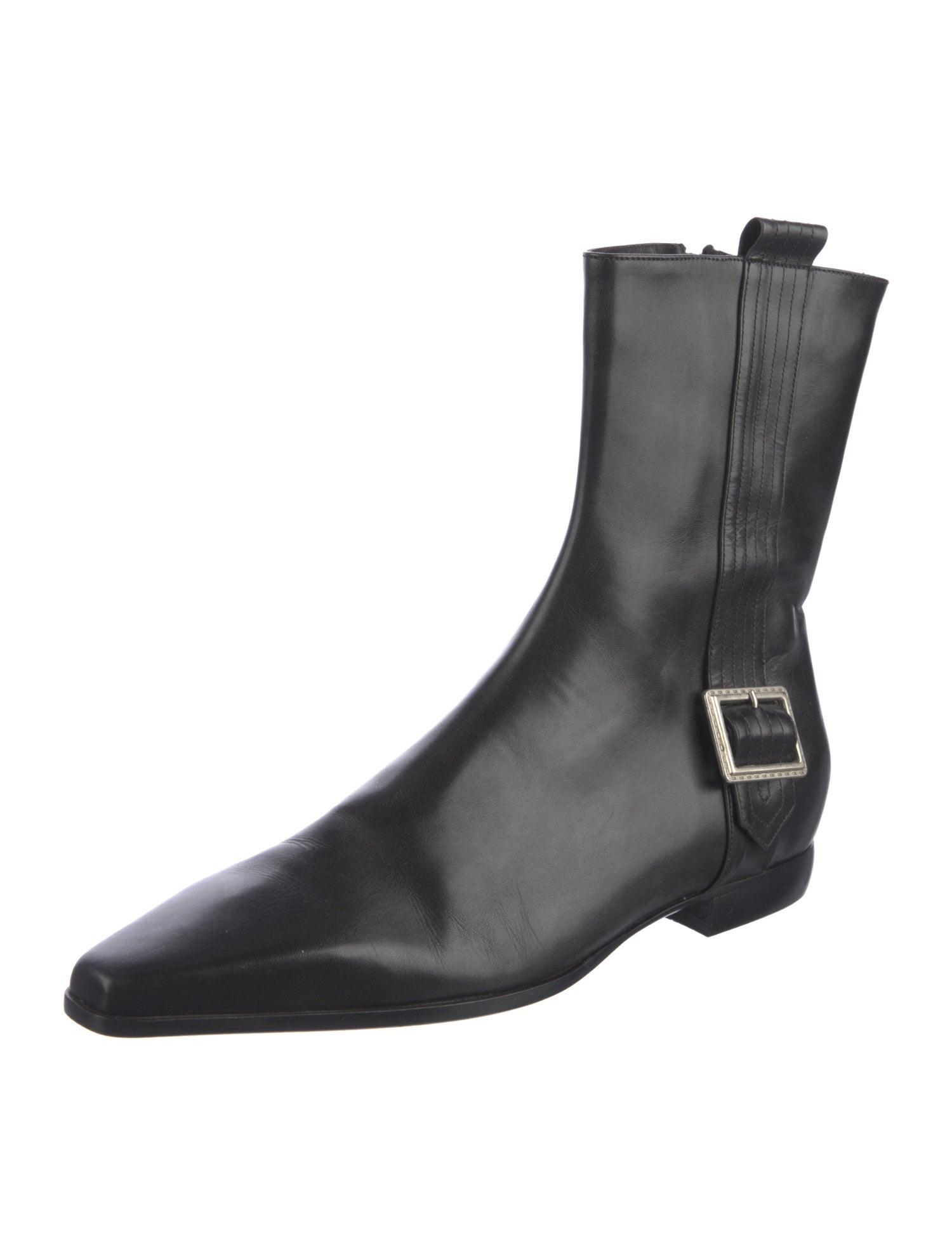 Burberry Leather Moto Boots