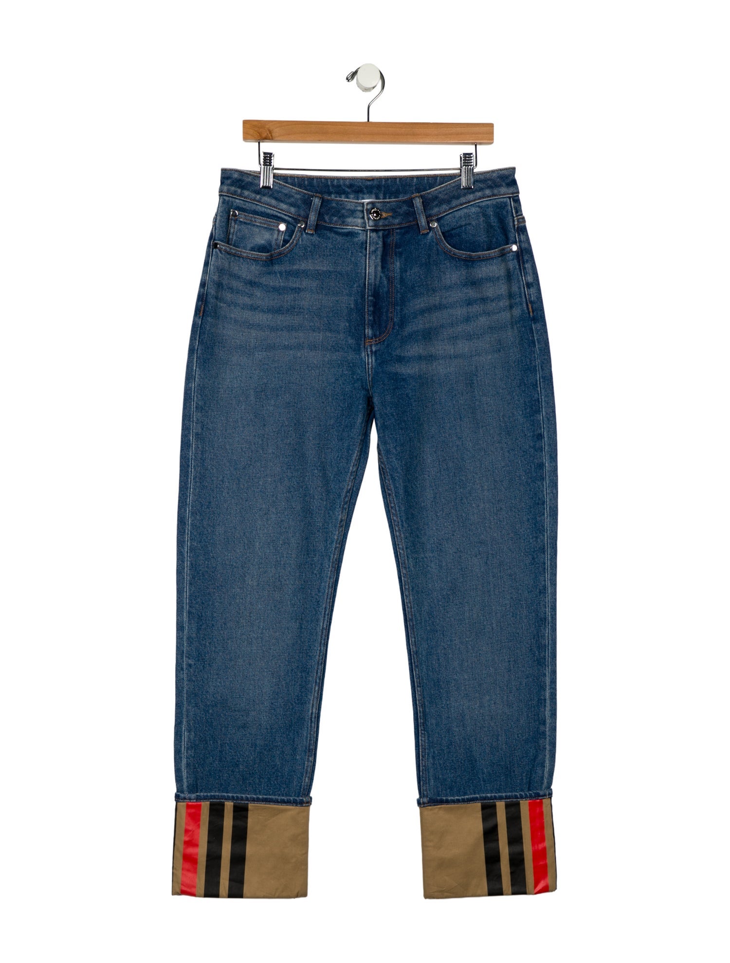 Burberry Mid-Rise Wide Leg Jeans