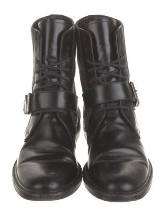 Burberry Leather Combat Boots