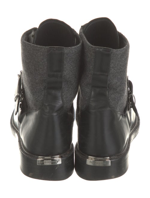 Burberry Leather Combat Boots