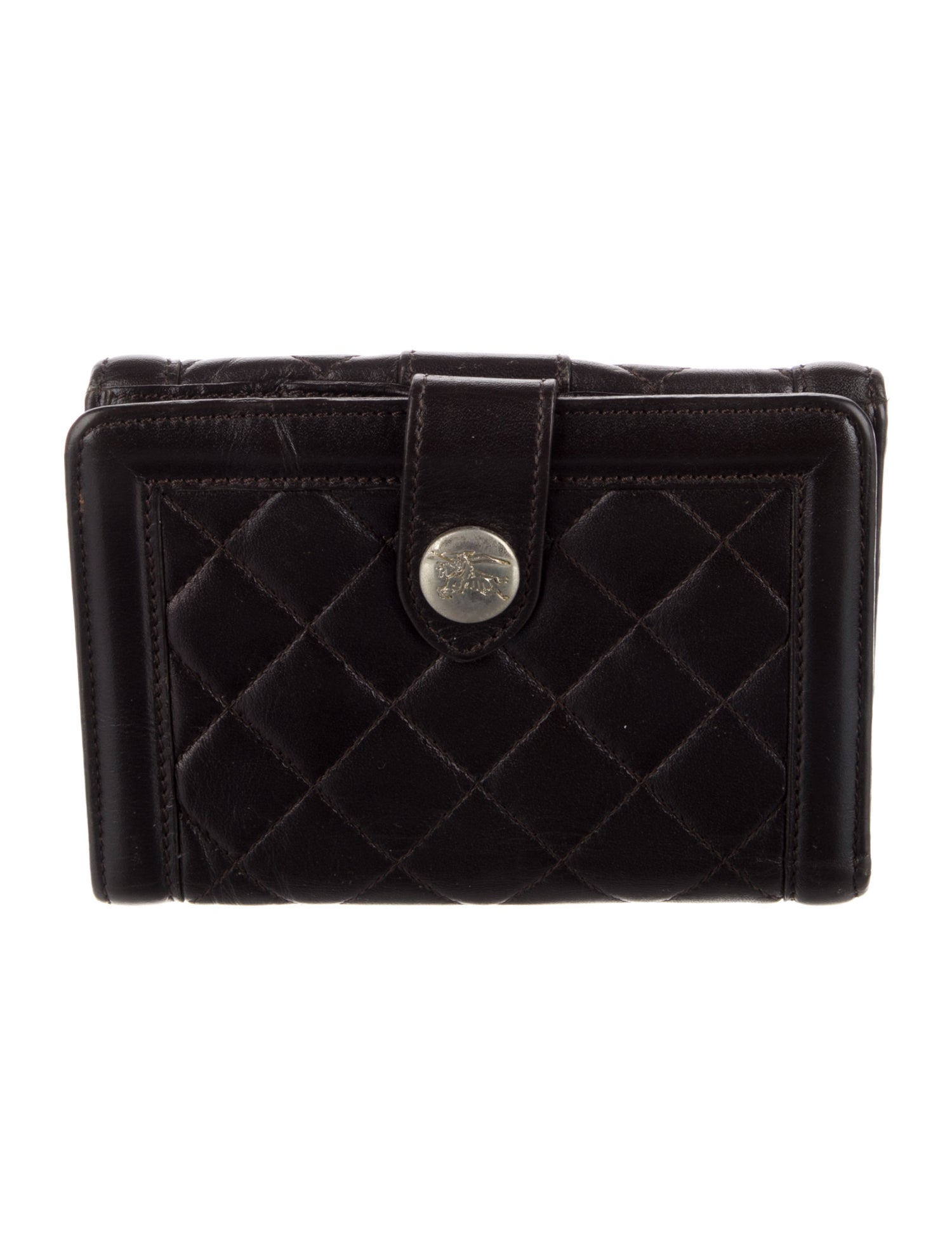 Burberry Quilted Pattern Leather Wallet