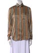 Burberry Silk Striped Button-Up Top