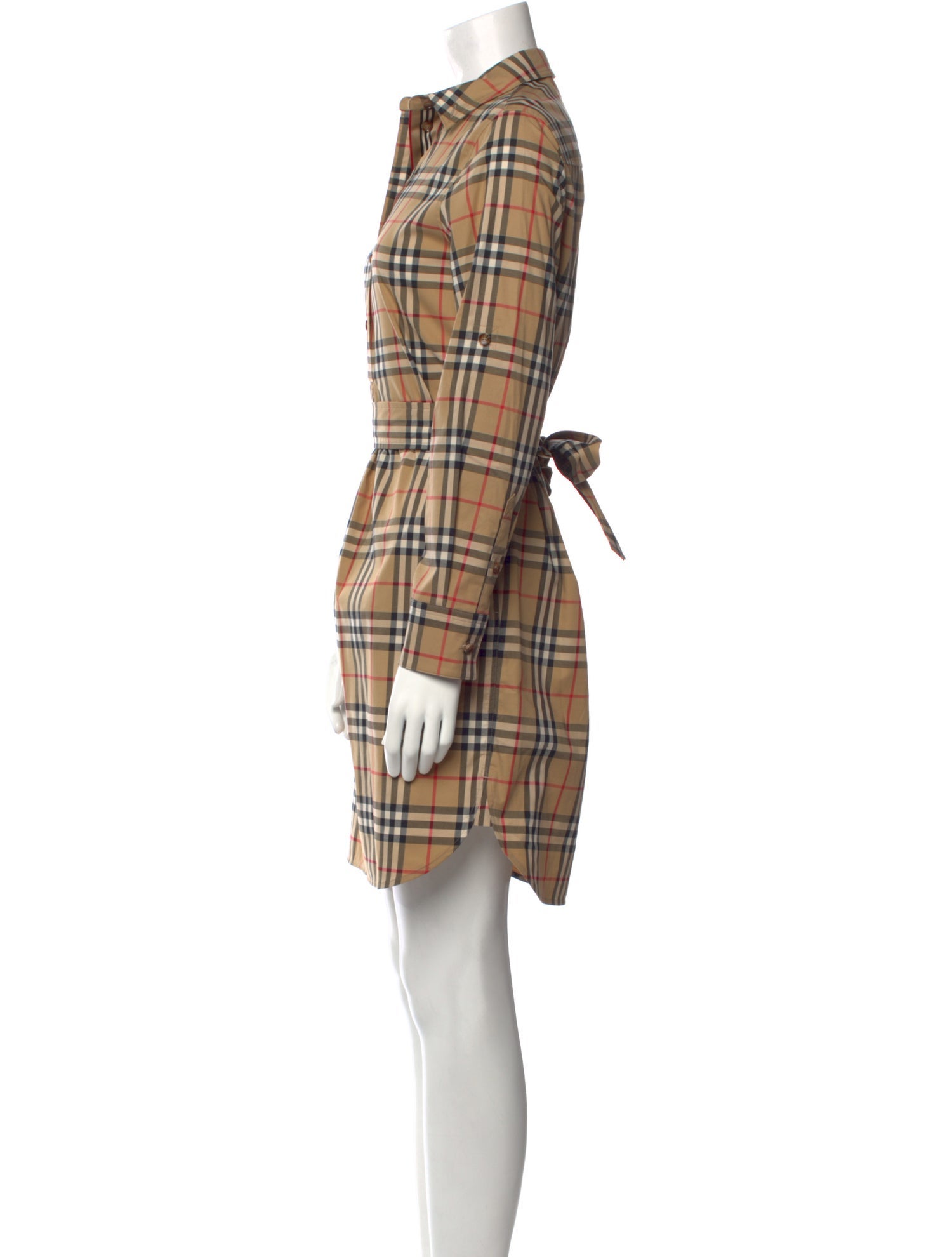Burberry Plaid Print Knee-Length Dress