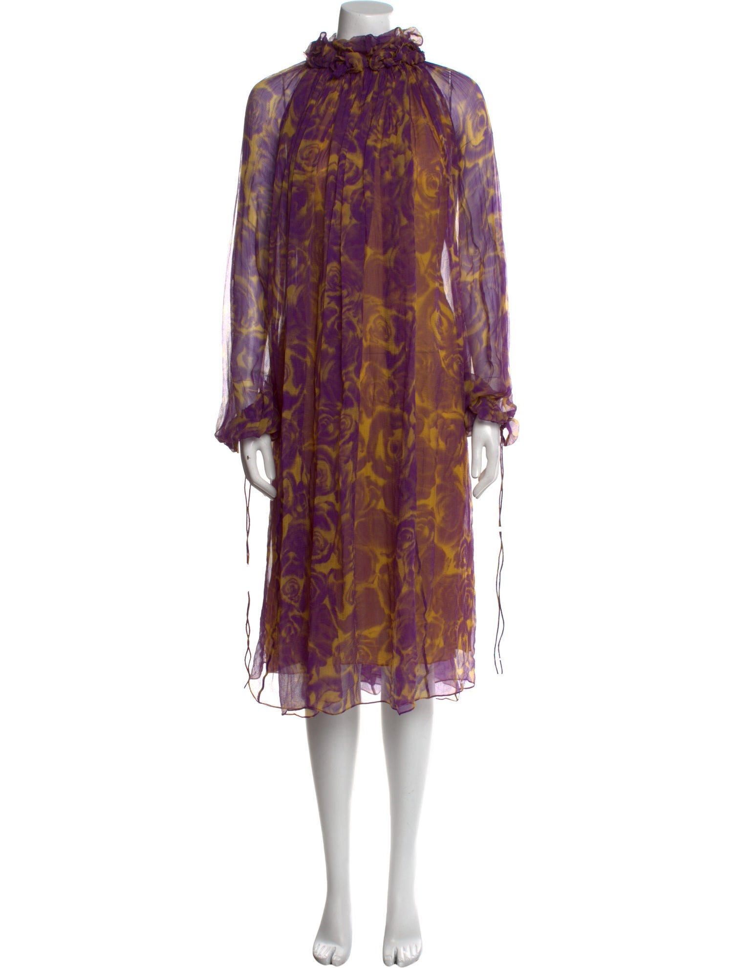 Burberry Printed Midi Length Dress