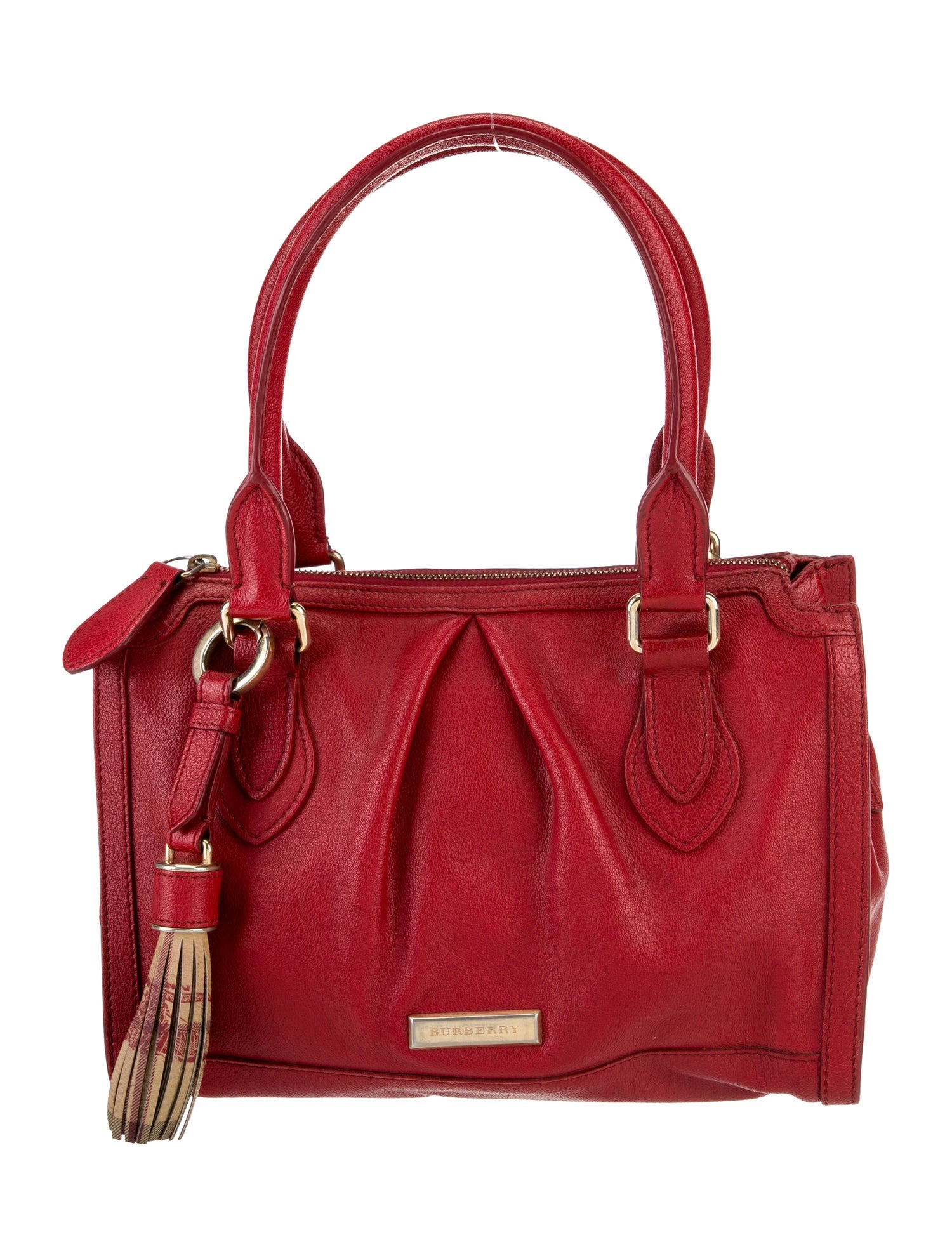 Burberry Leather Top Handle Bag
