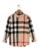 Burberry Boys' Check Print Button Up