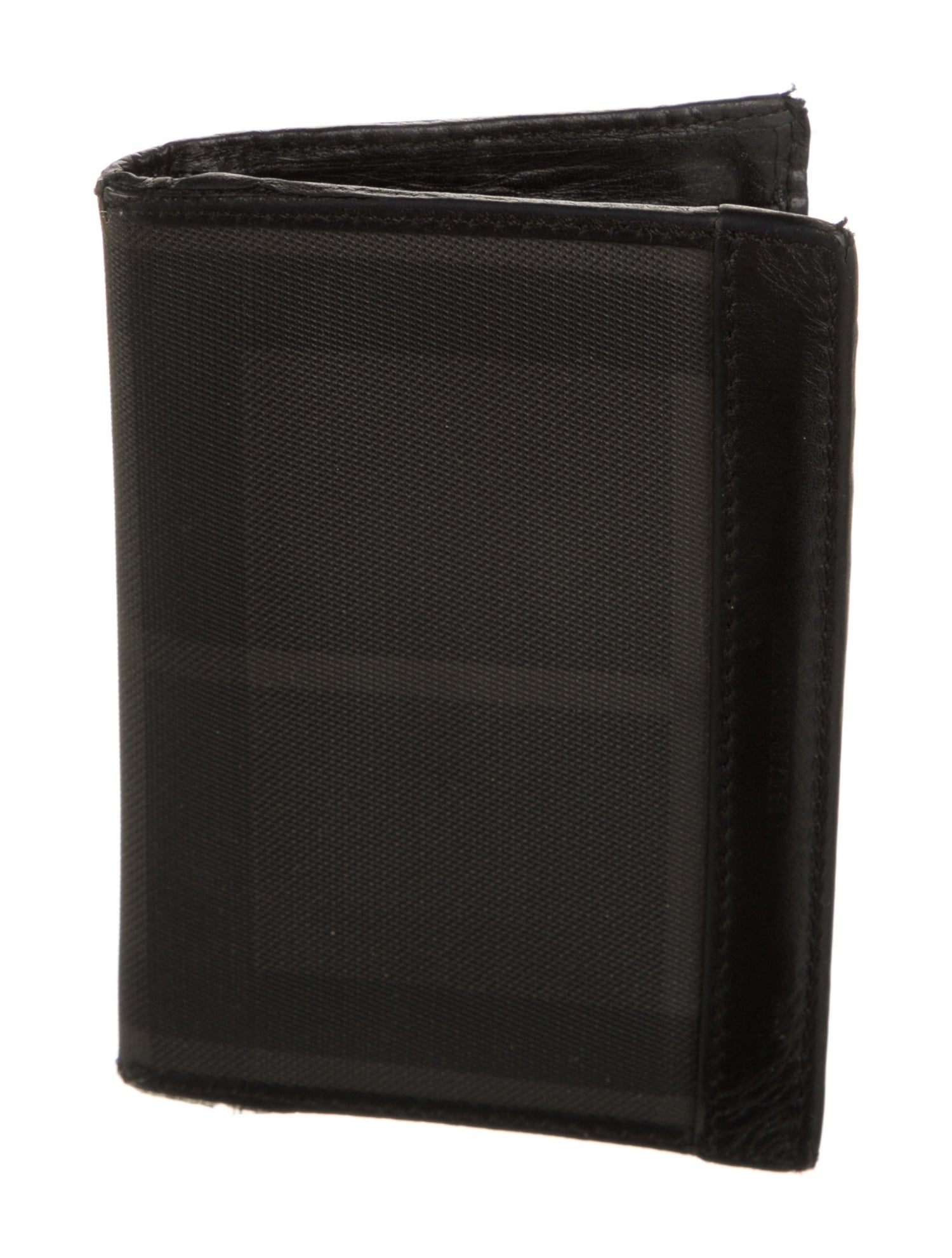 Burberry Smoked Check Pattern Canvas Card Holder