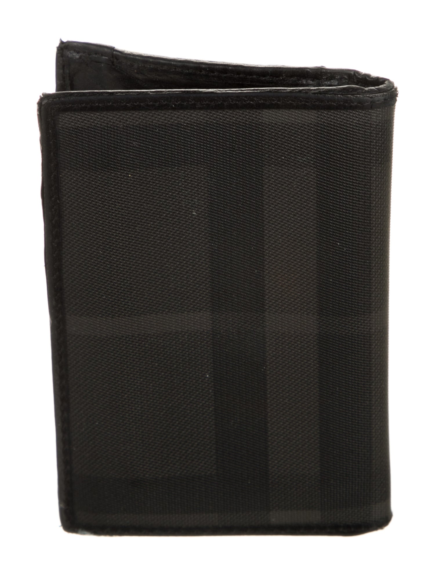 Burberry Smoked Check Pattern Canvas Card Holder