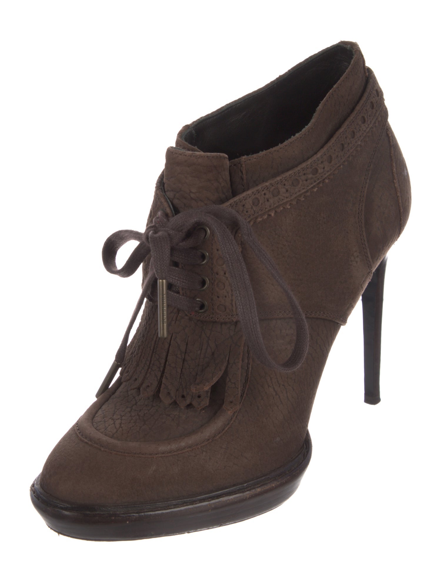 Burberry Suede Lace-Up Boots