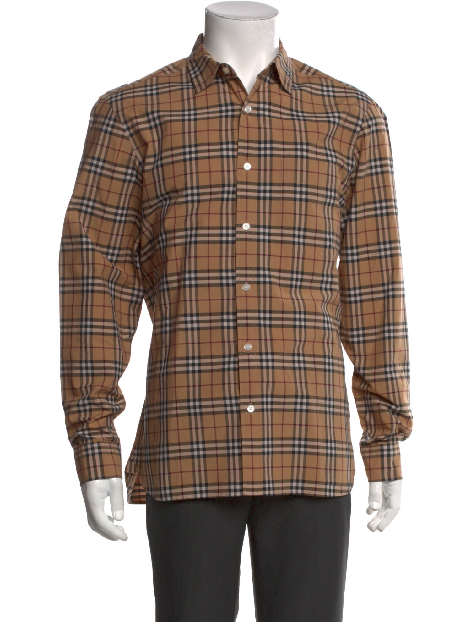 Burberry House Check Pattern Long Sleeve Dress Shirt