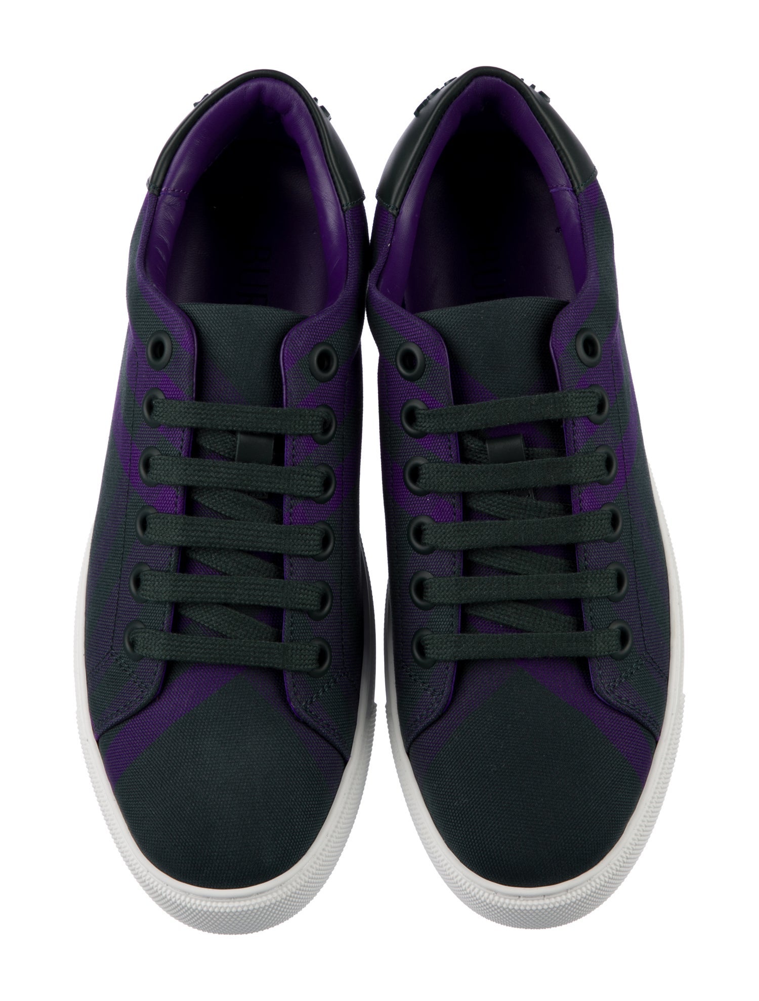 Burberry Exploded Check Pattern Canvas Sneakers