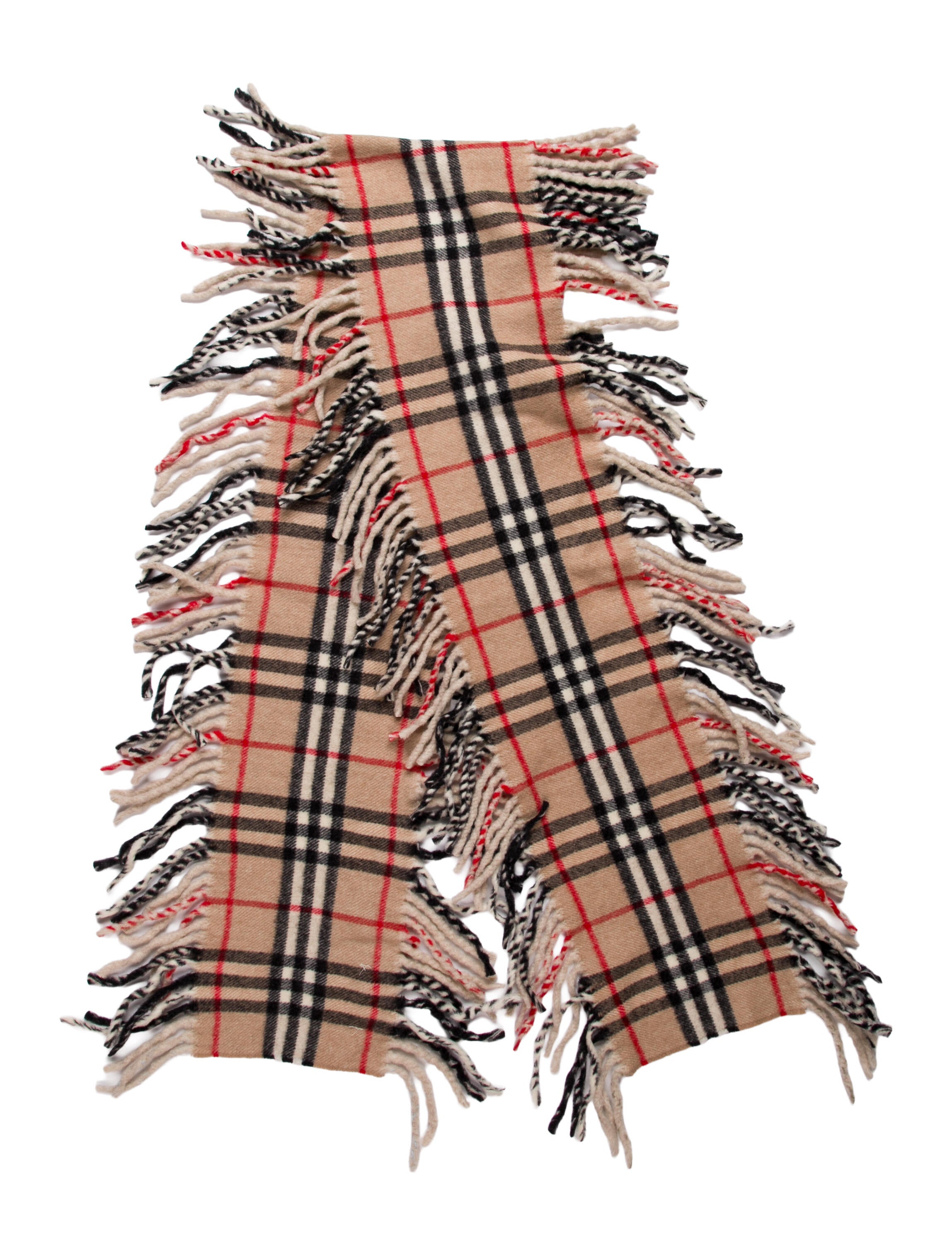 Burberry Cashmere Nova Check Pattern Scarf