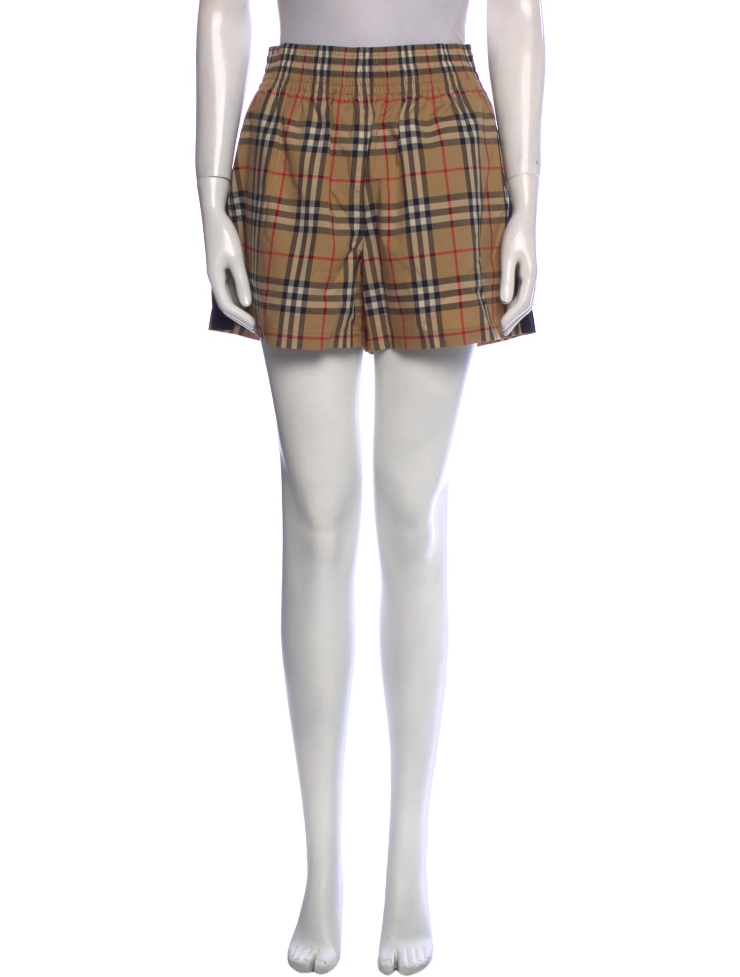 Burberry Plaid Print Mini Shorts