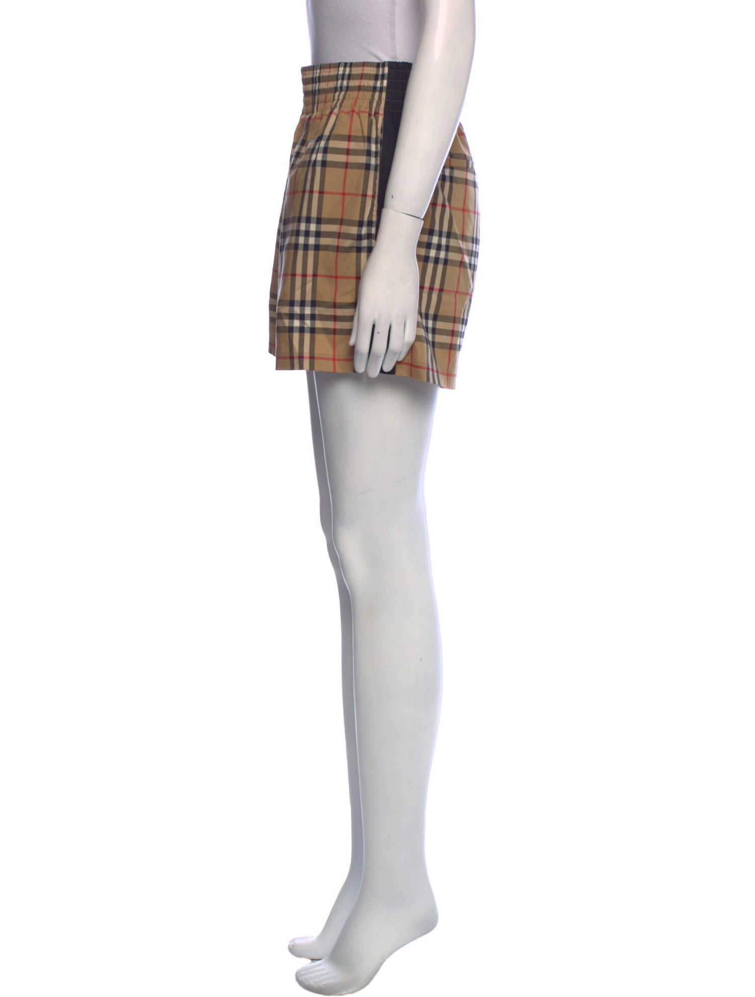 Burberry Plaid Print Mini Shorts