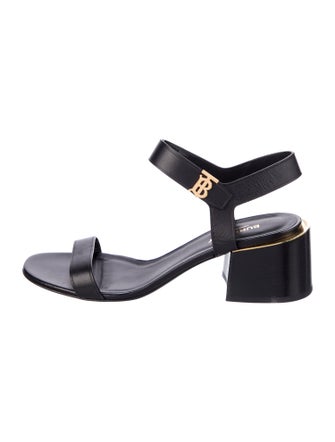 Burberry TB Monogram Leather Sandals