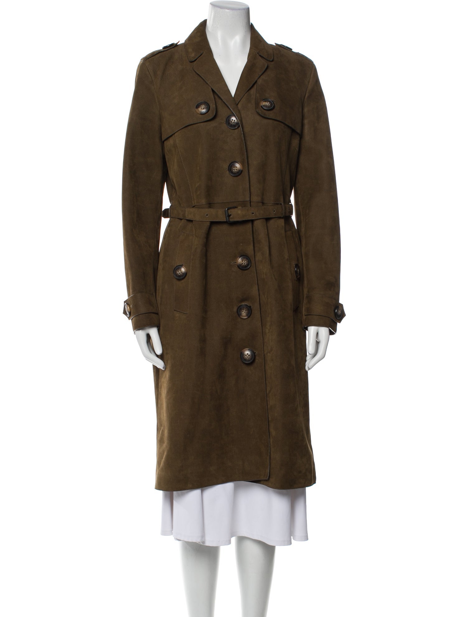 Burberry Suede Trench Coat