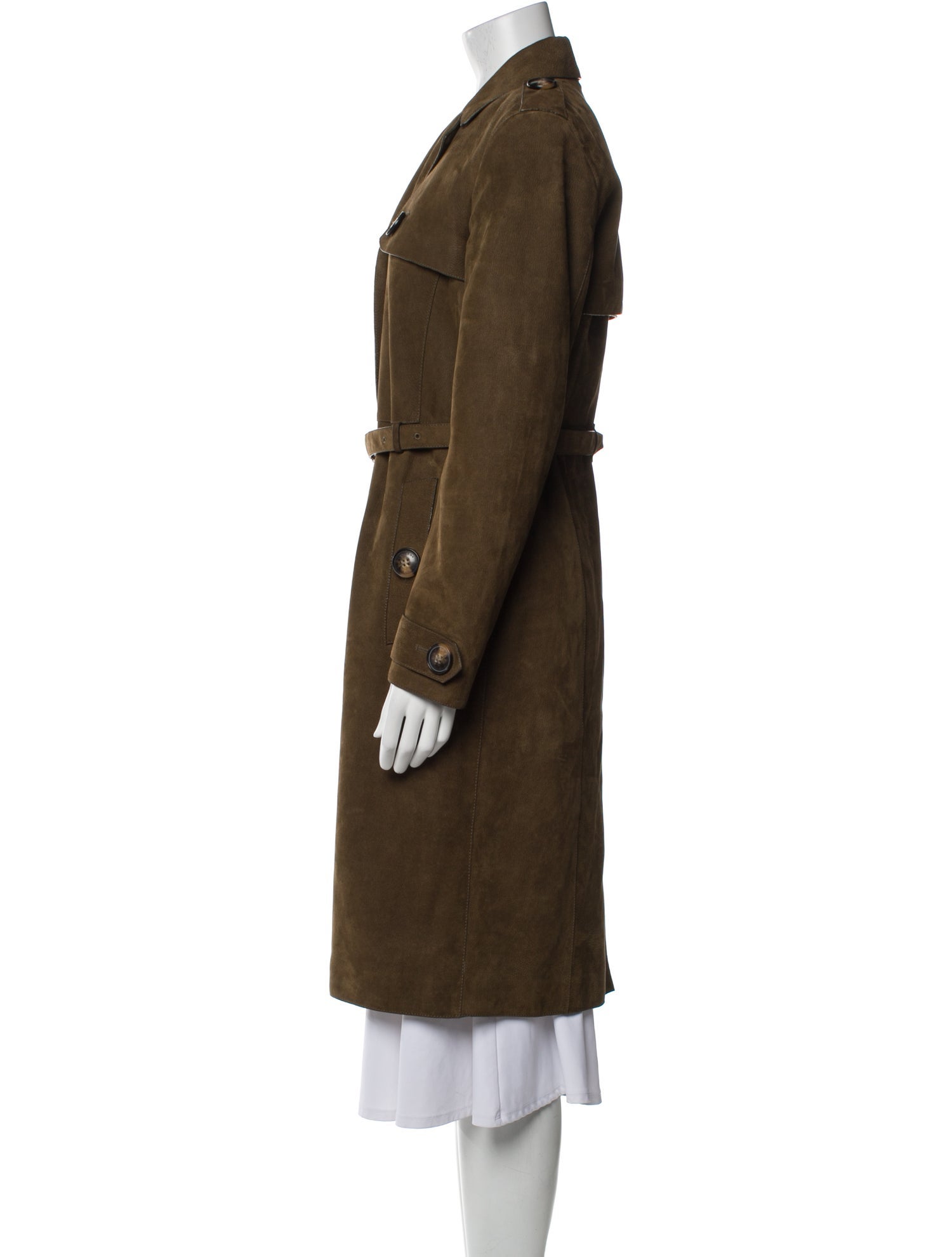 Burberry Suede Trench Coat