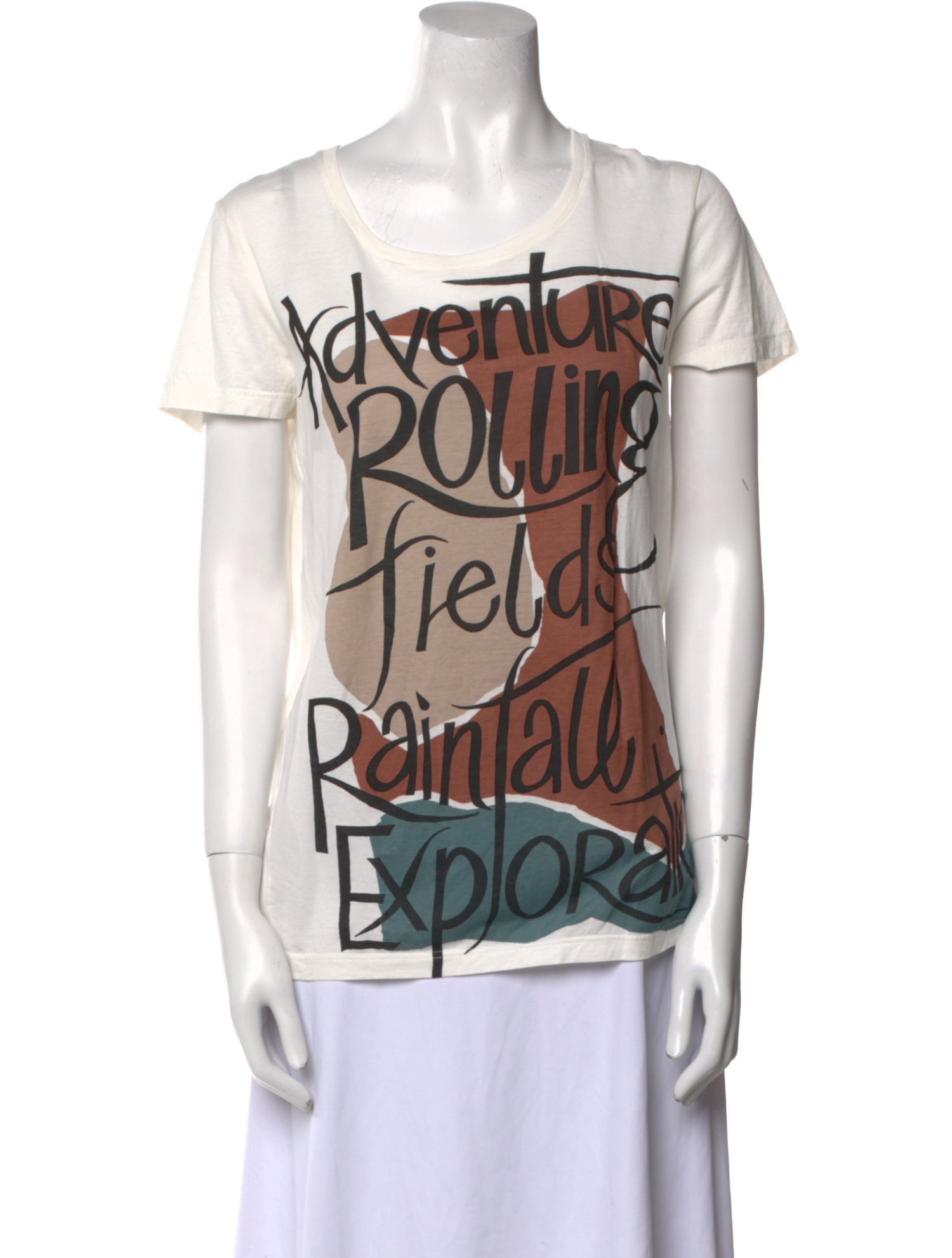 Burberry Prorsum Graphic Print Scoop Neck T-Shirt