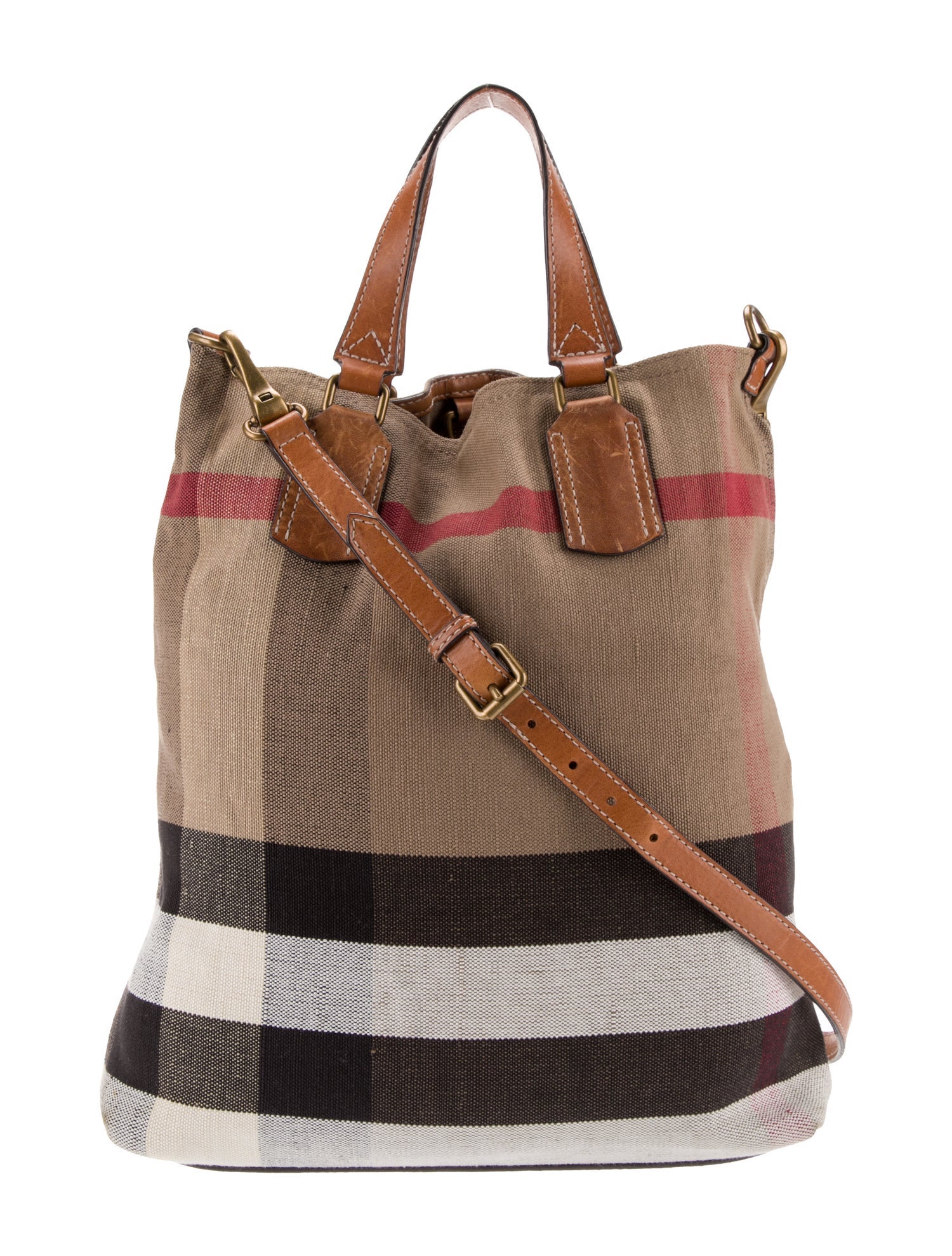 Burberry Mega Check Bucket Bag