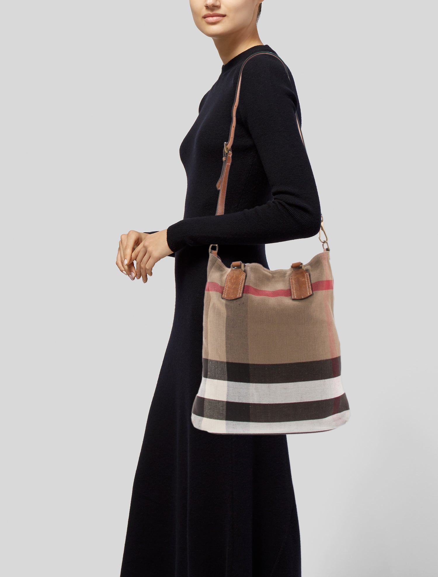 Burberry Mega Check Bucket Bag