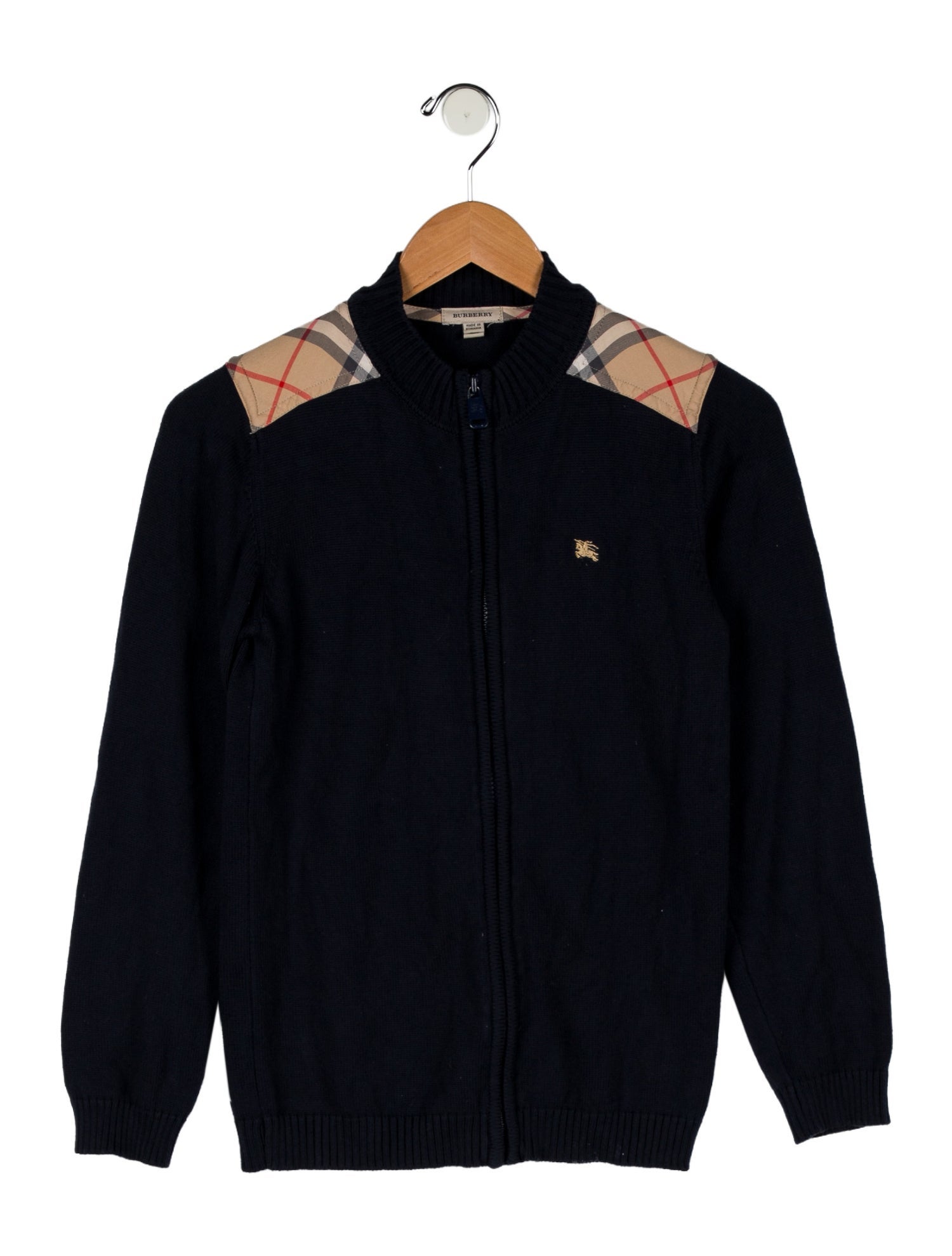 Burberry Boys' Zip Up Knit Sweater