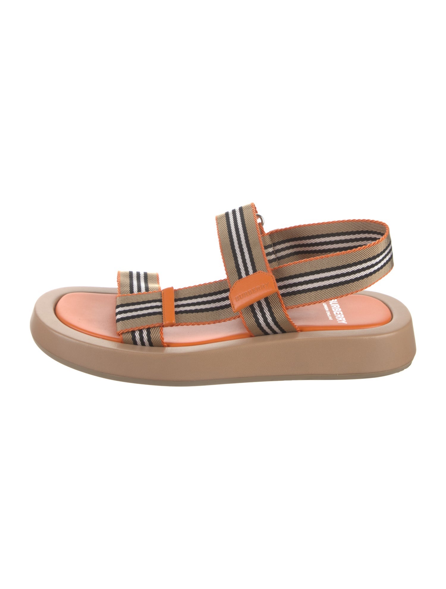 Burberry Striped Slingback Sandals