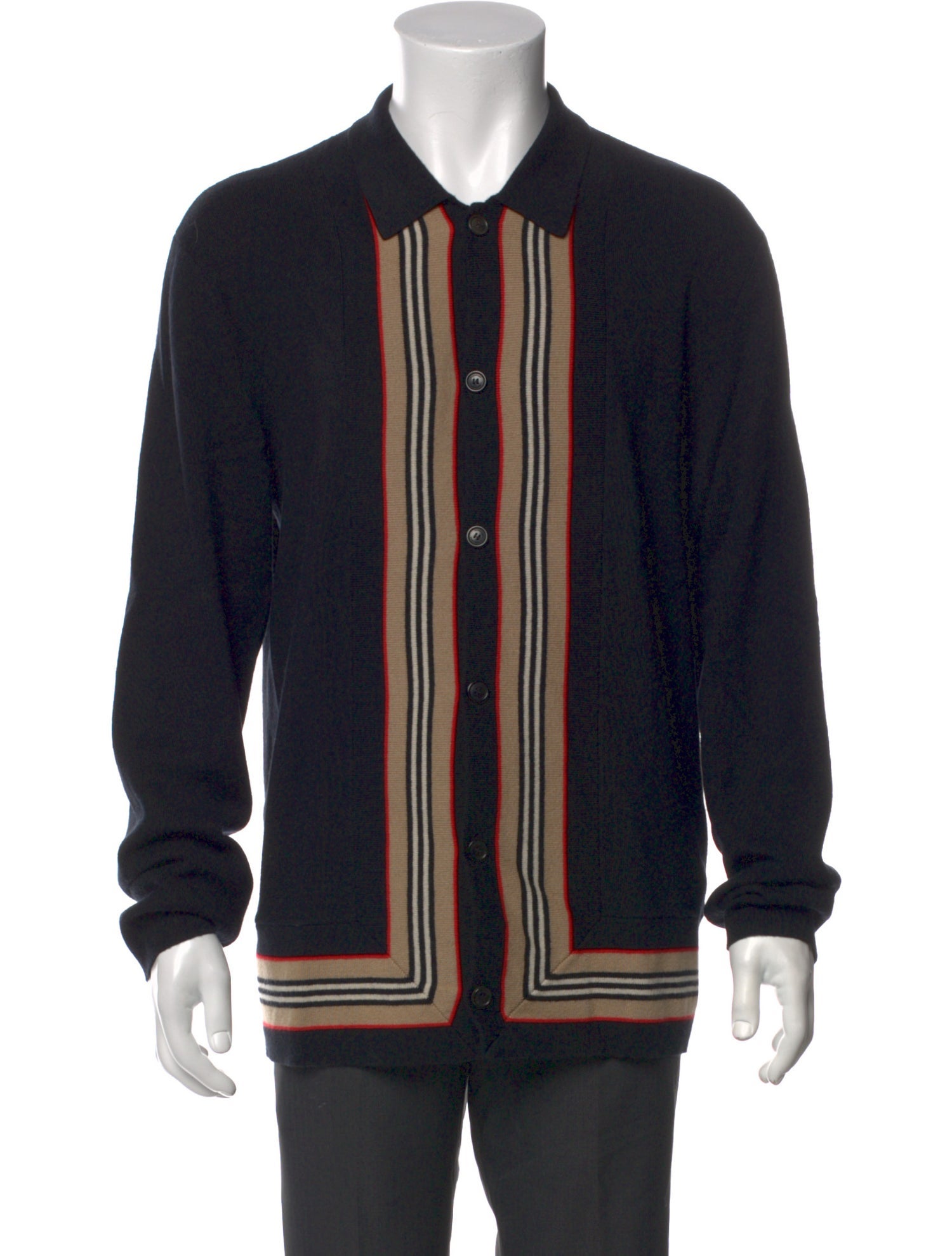 Burberry Wool Striped Cardigan
