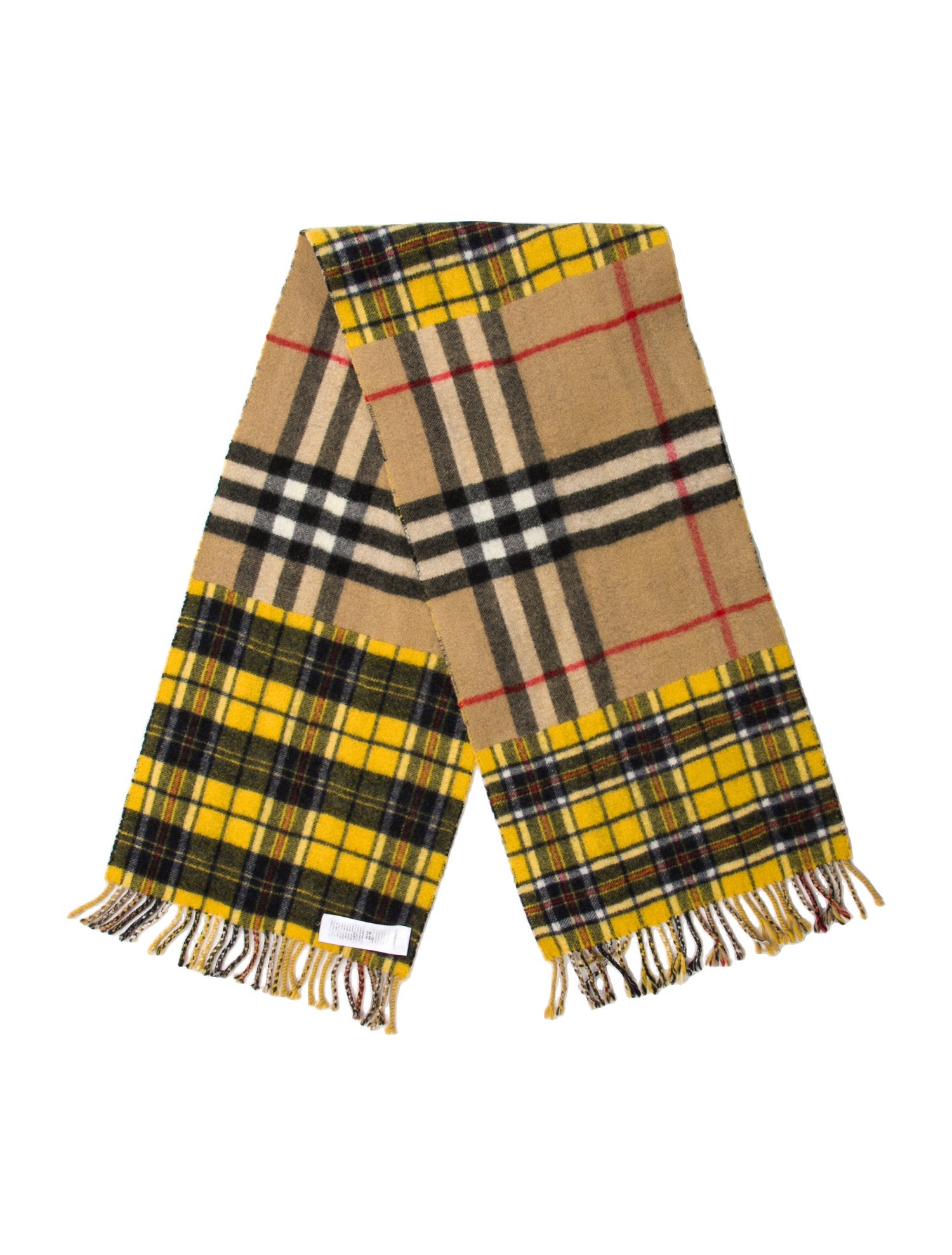 Burberry Cashmere Nova Check Pattern Scarf