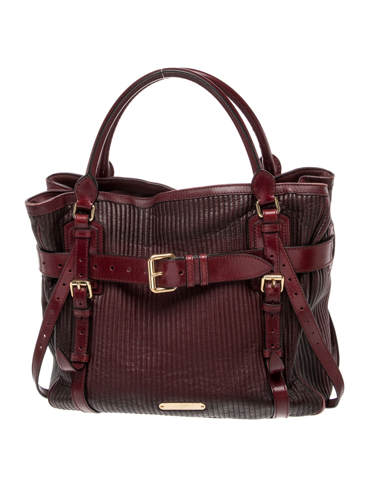 Burberry Leather Top Handle Bag