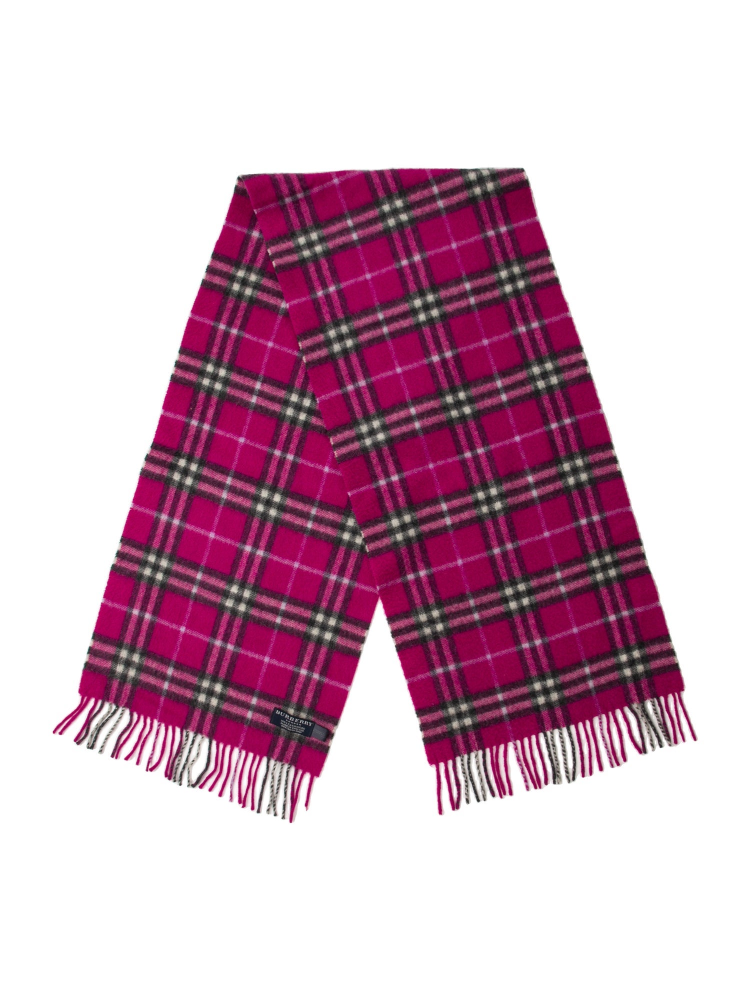 Burberry Cashmere Nova Check Pattern Scarf