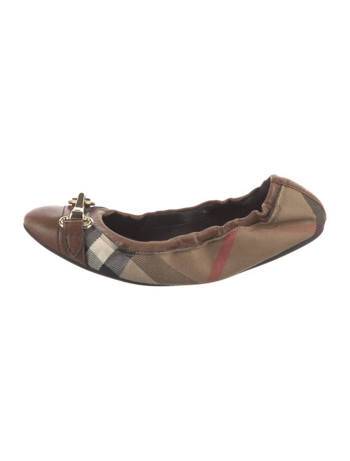 Burberry Nova Check Pattern Canvas Ballet Flats