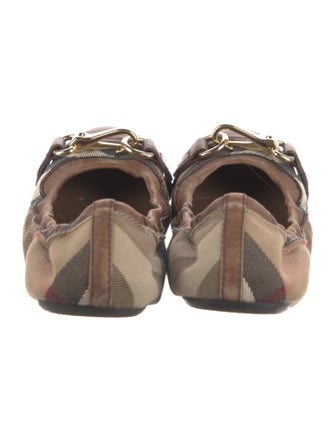 Burberry Nova Check Pattern Canvas Ballet Flats