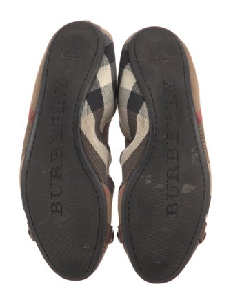Burberry Nova Check Pattern Canvas Ballet Flats
