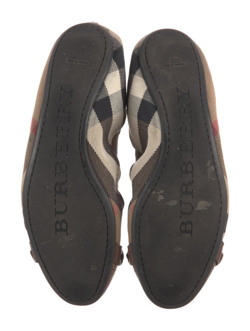 Burberry Nova Check Pattern Canvas Ballet Flats