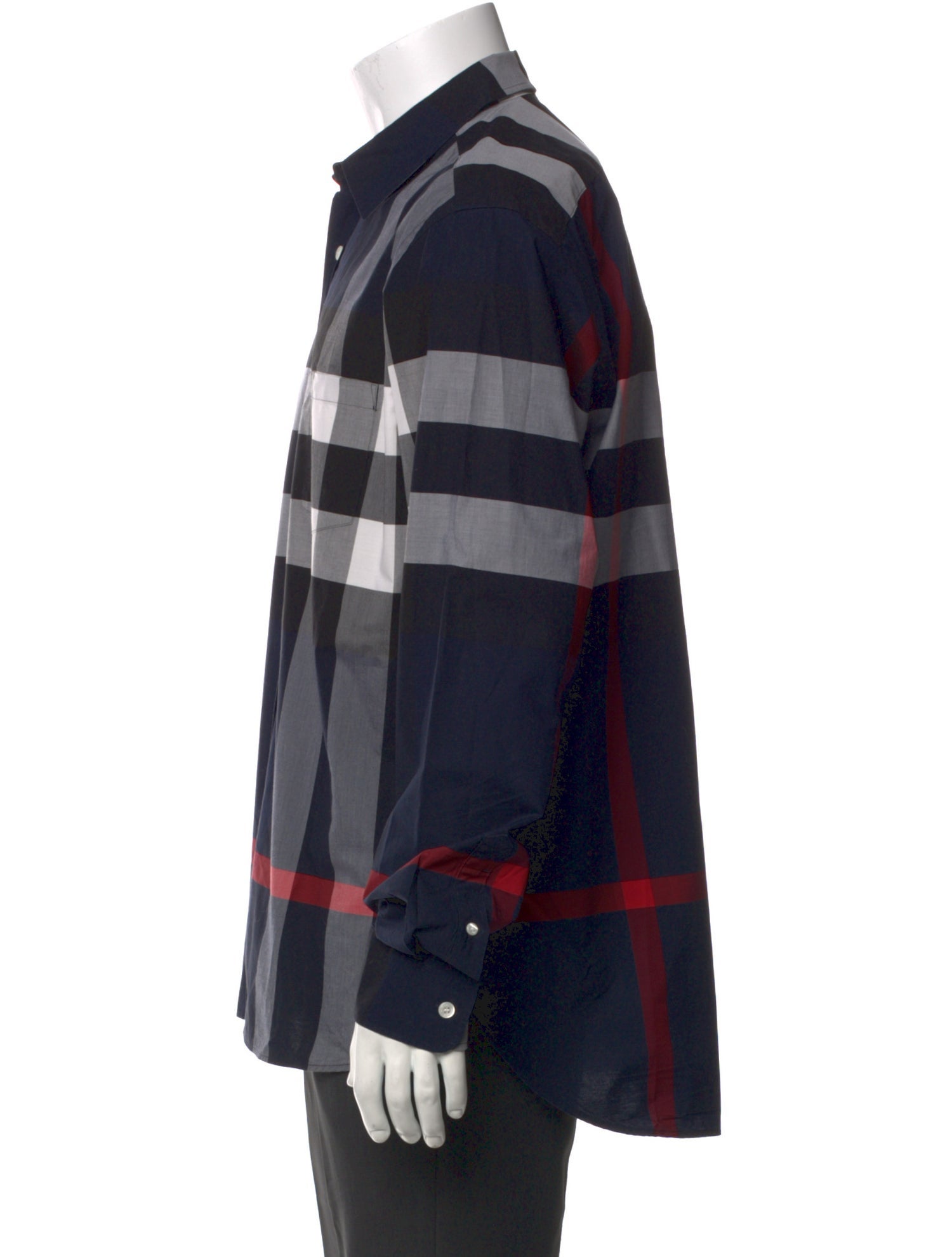 Burberry Exploded Check Pattern Long Sleeve Shirt