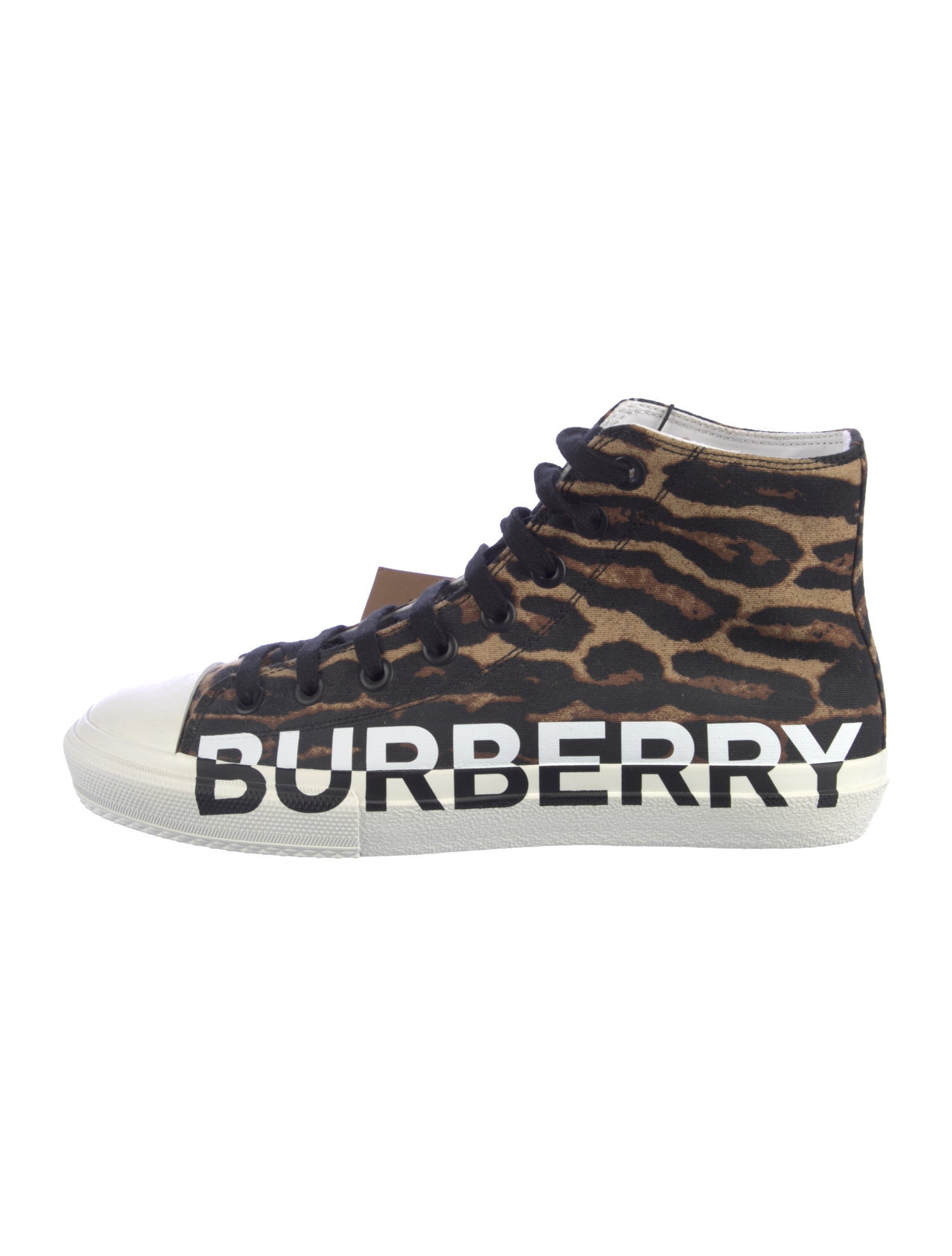 Burberry Canvas Animal Print Sneakers