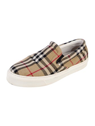 Burberry House Check Pattern Canvas Loafer Sneakers