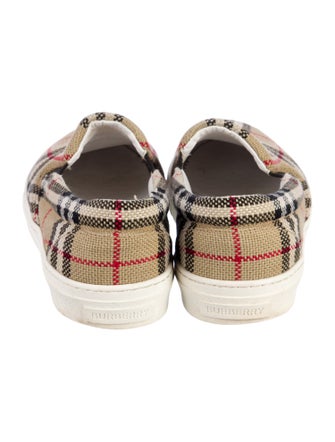 Burberry House Check Pattern Canvas Loafer Sneakers