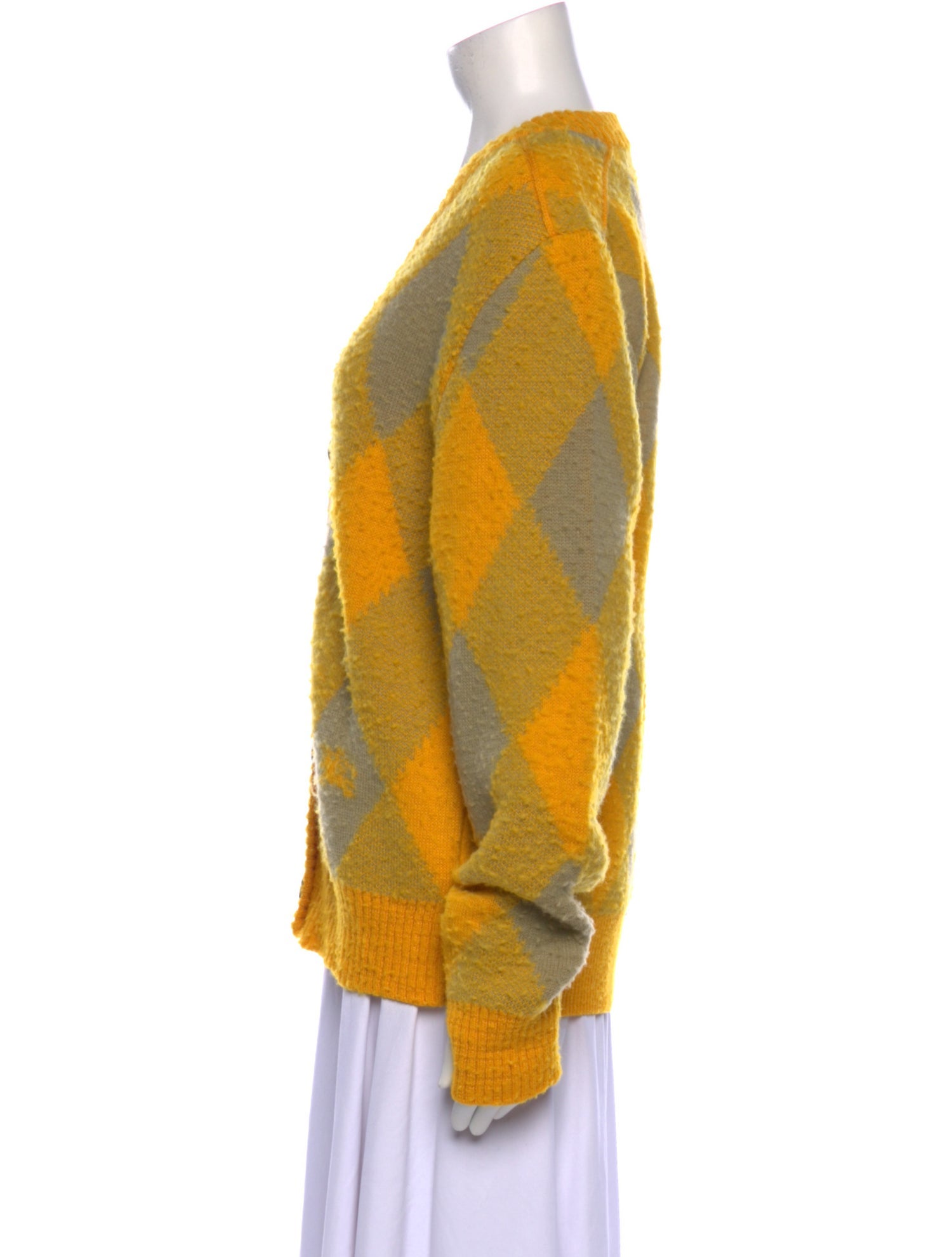 Burberry Wool Plaid Print Sweater