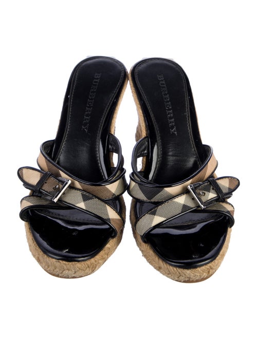 Burberry Nova Check Pattern Leather Espadrilles