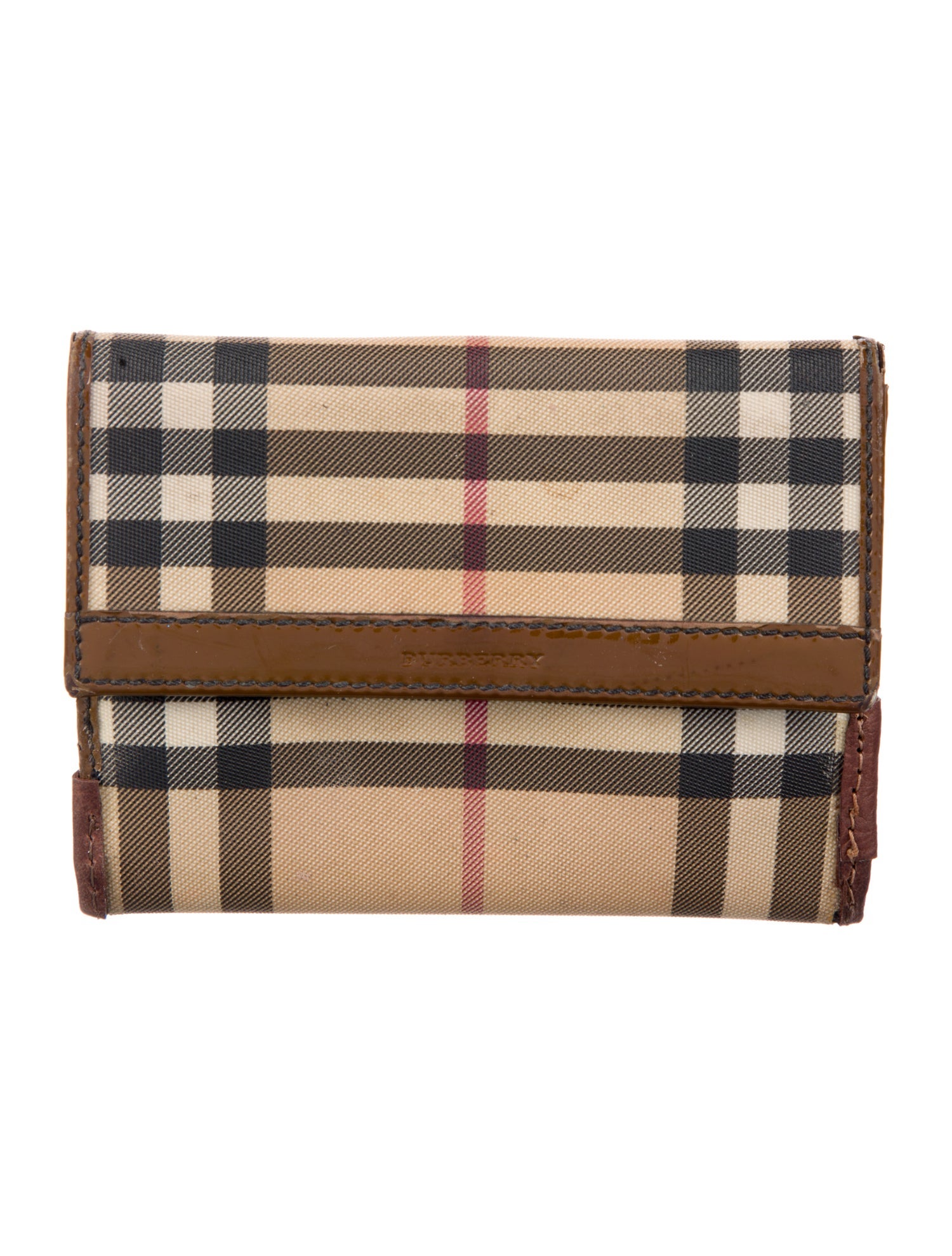 Burberry House Check Pattern Compact Wallet