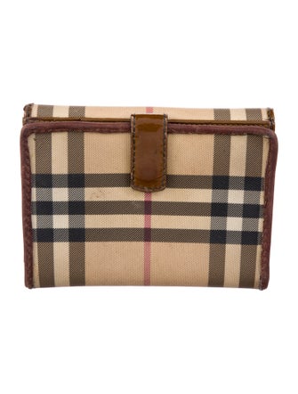 Burberry House Check Pattern Compact Wallet