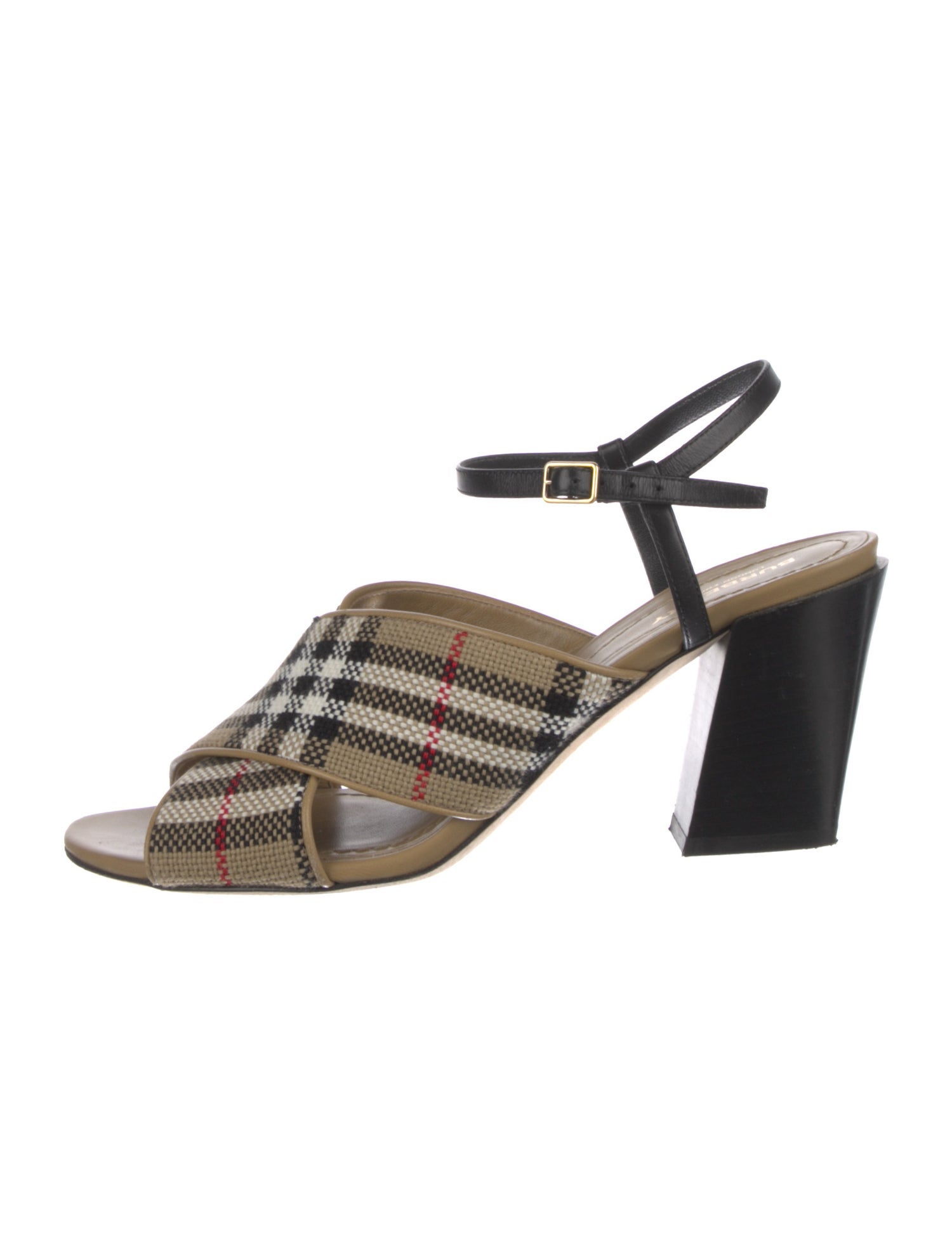 Burberry Nova Check Pattern Canvas Sandals
