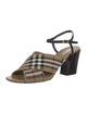 Burberry Nova Check Pattern Canvas Sandals