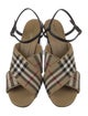 Burberry Nova Check Pattern Canvas Sandals